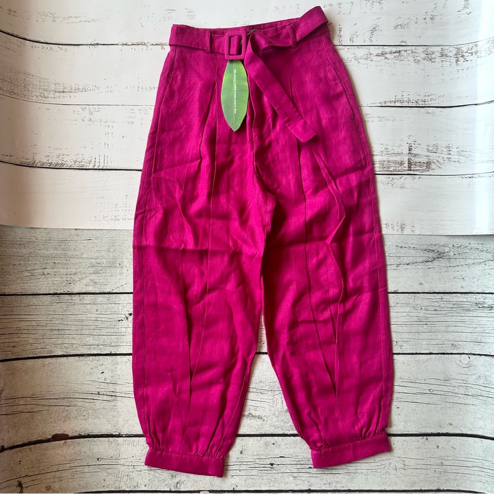NWT FARM RIO LINEN PANTS SIZE S